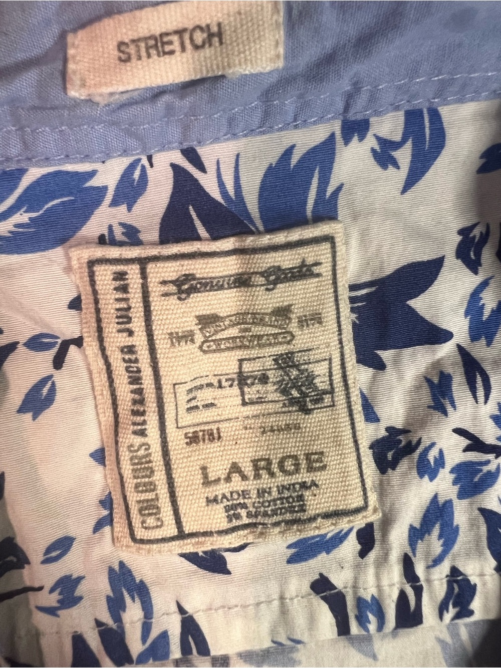 Alexander Julian Blue and White Floral Dress Shirt